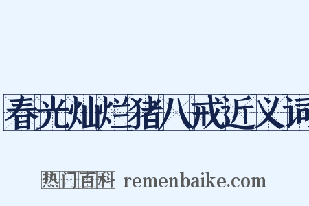 春光灿烂猪八戒近义词是什么意思的图片